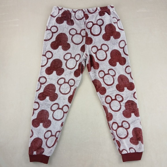Disney Large Womens Pajama Pants Cozy Plush Mickey Minnie Mouse Costco 30x28 - Picture 11 of 12